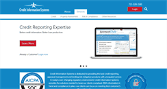 Desktop Screenshot of creditinfosystems.com